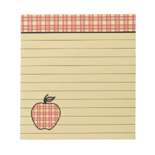 Plaid Apple Notepad