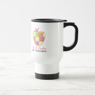 Plaid Apple Pre-K Teacher Travel Mug
