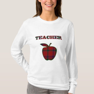 Plaid Apple Teacher's T-shirt