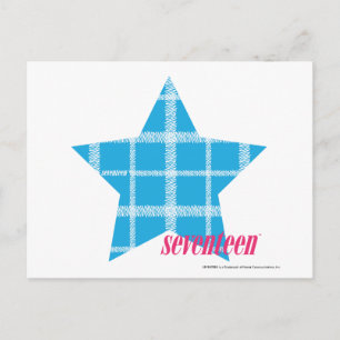 Plaid Aqua 3 Postcard