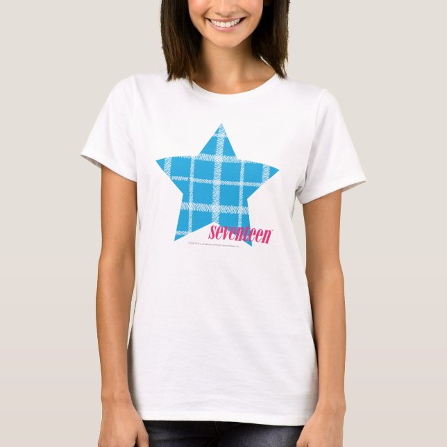 Plaid Aqua 3 T-Shirt (Front)