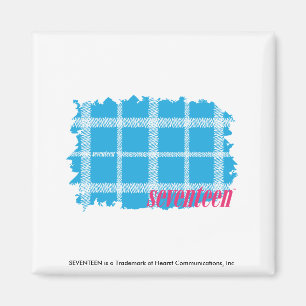 Plaid Aqua 4 Magnet