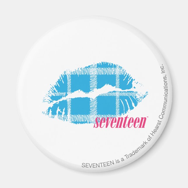 Plaid Aqua Magnet (Front)