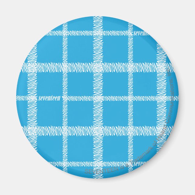 Plaid Aqua Magnet (Front)