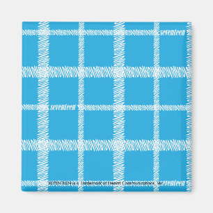 Plaid Aqua Magnet