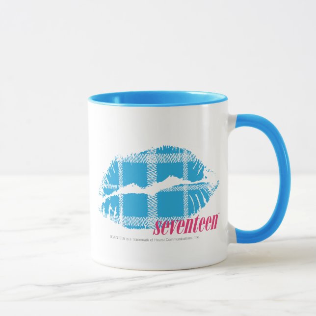 Plaid Aqua Mug (Right)