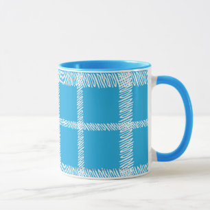 Plaid Aqua Mug