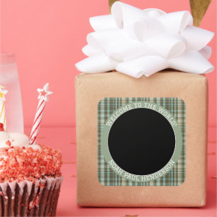 Plaid Baby Boy Photo Stickers