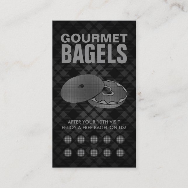 plaid bagels punch card (Front)