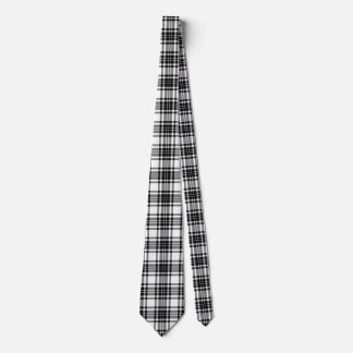 Plaid - Black White - Emo - Neck Tie