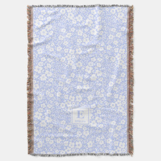 plaid bleu jeté de couverture personnalisé