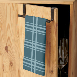 Plaid Blue Kitchen Towel