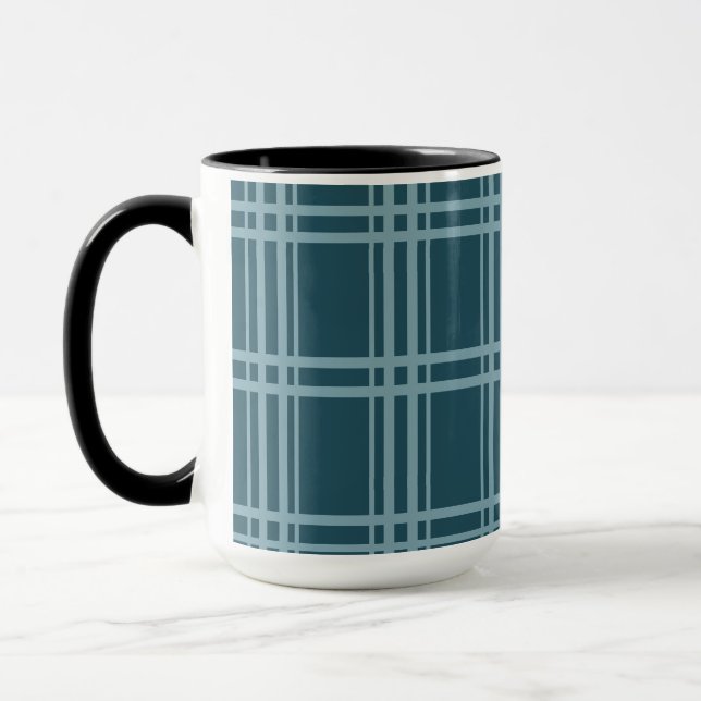 Plaid Blue Mug (Left)