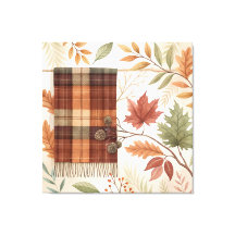 Plaid Botanical Fall Wall Art