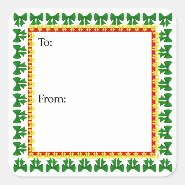 Plaid Bows Sticker (Front)