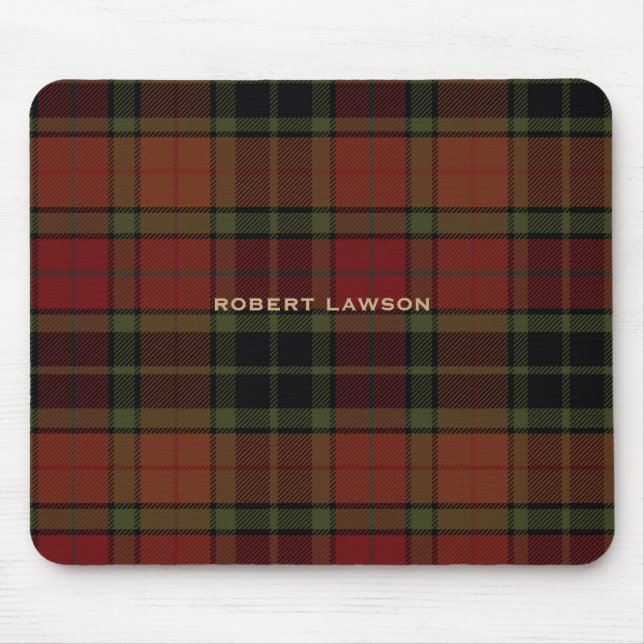 Plaid Browns Mouse Pad (Front)