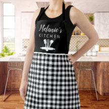 Plaid Buffalo Check Kitchen Tools + Name