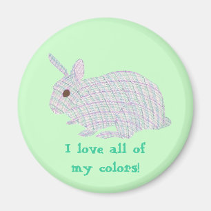 Plaid Bunny, I love all of my colors, magnets