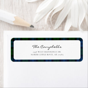 Plaid Campbell Military Tartan Return Address