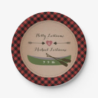 Plaid Canoe + Arrows Rustic Wedding