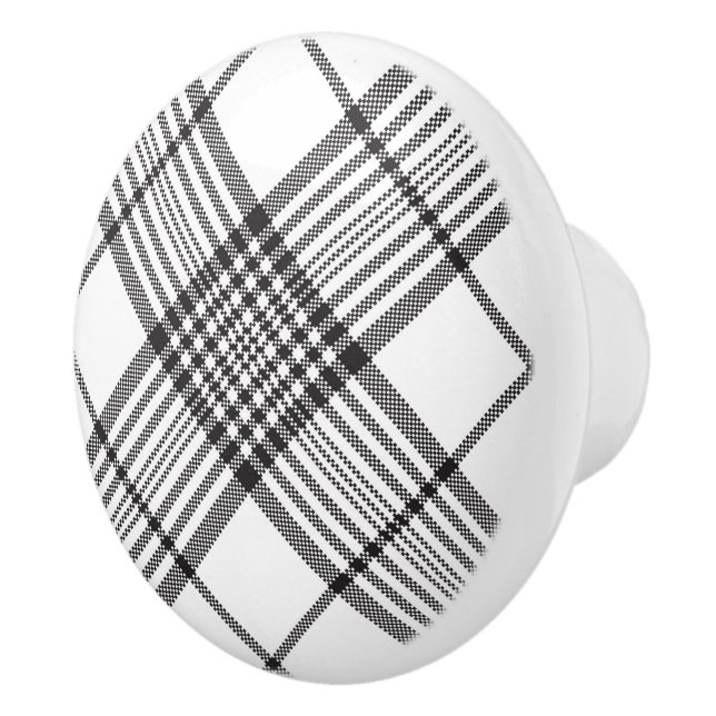 Plaid Ceramic Knob (Right)