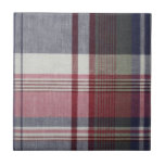 Plaid Ceramic Tile<br><div class="desc">Plaid Ceramic Tile. Add a wood frame!</div>