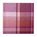 Plaid Ceramic Tile<br><div class="desc">Plaid Ceramic Tile. Add a wood frame!</div>