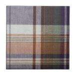 Plaid Ceramic Tile<br><div class="desc">Plaid Ceramic Tile. Add a wood frame!</div>