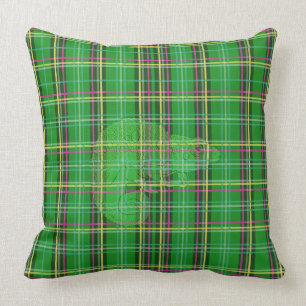 Plaid Chameleon Throw Pillow