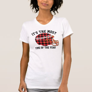 Plaid Christmas Bowl Football Jersey T-Shirt
