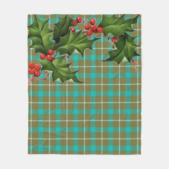 PLAID Christmas fleece blanket (Front)
