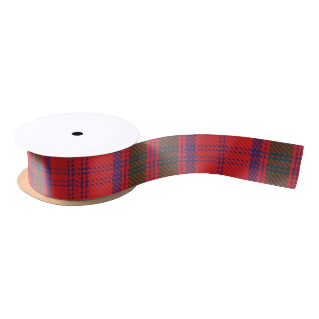 Plaid Christmas Holiday Rustic Red Tartan Satin Ribbon (Spool)