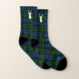 Plaid Christmas Holidays Clan Campbell Tartan Socks