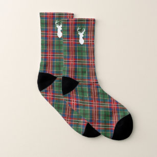 Plaid Christmas Holidays Clan MacCulloch Tartan Socks