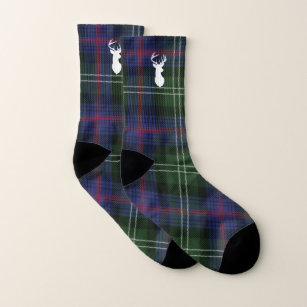 Plaid Christmas Holidays Clan Sutherland Tartan Socks