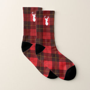 Plaid Christmas Holidays Clan Wallace Tartan Socks