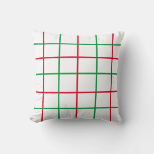 Plaid Christmas "Joy!" Throw Pillow