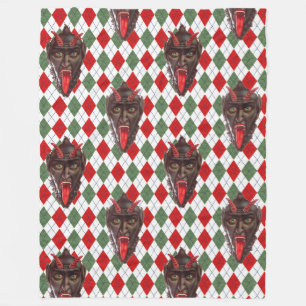 plaid christmas krampus blanket
