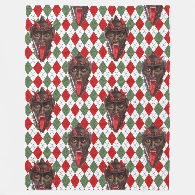 plaid christmas krampus blanket (Front)