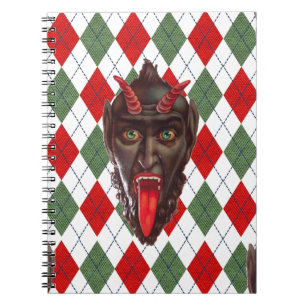 plaid christmas krampus notebook