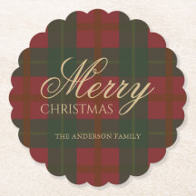 Plaid Christmas Party Supplies | Red & Green Plaid