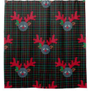 plaid christmas reindeer moon emoji