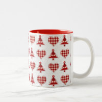 Plaid Christmas Trees and Hearts
