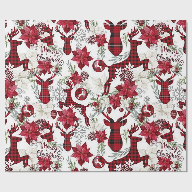 Plaid Christmas Wrapping Paper (Flat)