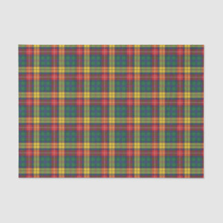 Plaid Clan Buchanan Yellow Red Green Check Tartan  Tissue Paper
