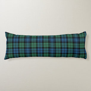 Plaid Clan Campbell Green Blue Check Tartan Body Pillow