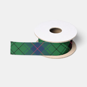 Plaid Clan Davidson Rustic Tartan Satin Ribbon