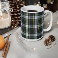 Plaid Clan Gordon Green White Tartan
