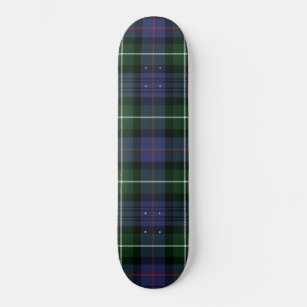Plaid Clan MacKenzie Purple Green Check Tartan Skateboard