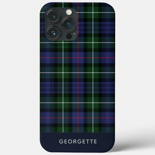 Plaid Clan MacKenzie Purple Tartan Personalized Case-Mate iPhone Case (Back)